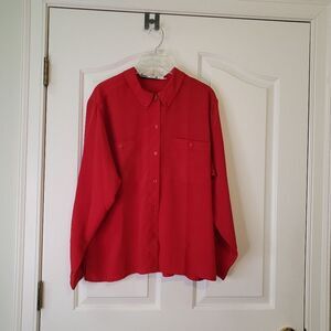 Tanjay Red Button-Up Shirt